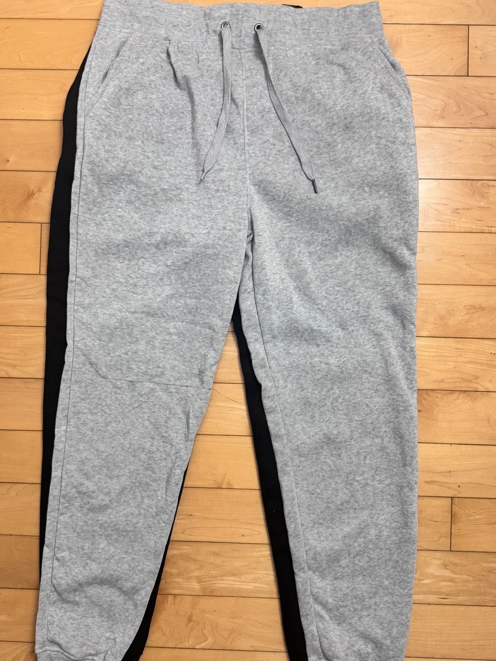 C81 Gray and Black Jogger Sweatpants with Drawstring Waist and Pockets